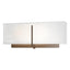 Hubbardton Forge 2014 Bronze Natural Anna Shade (SF) Exos Rectangular Sconce