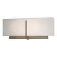 Hubbardton Forge 2014 Dark Smoke Flax Shade (SE) Exos Rectangular Sconce