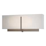 Hubbardton Forge 2014 Dark Smoke Flax Shade (SE) Exos Rectangular Sconce