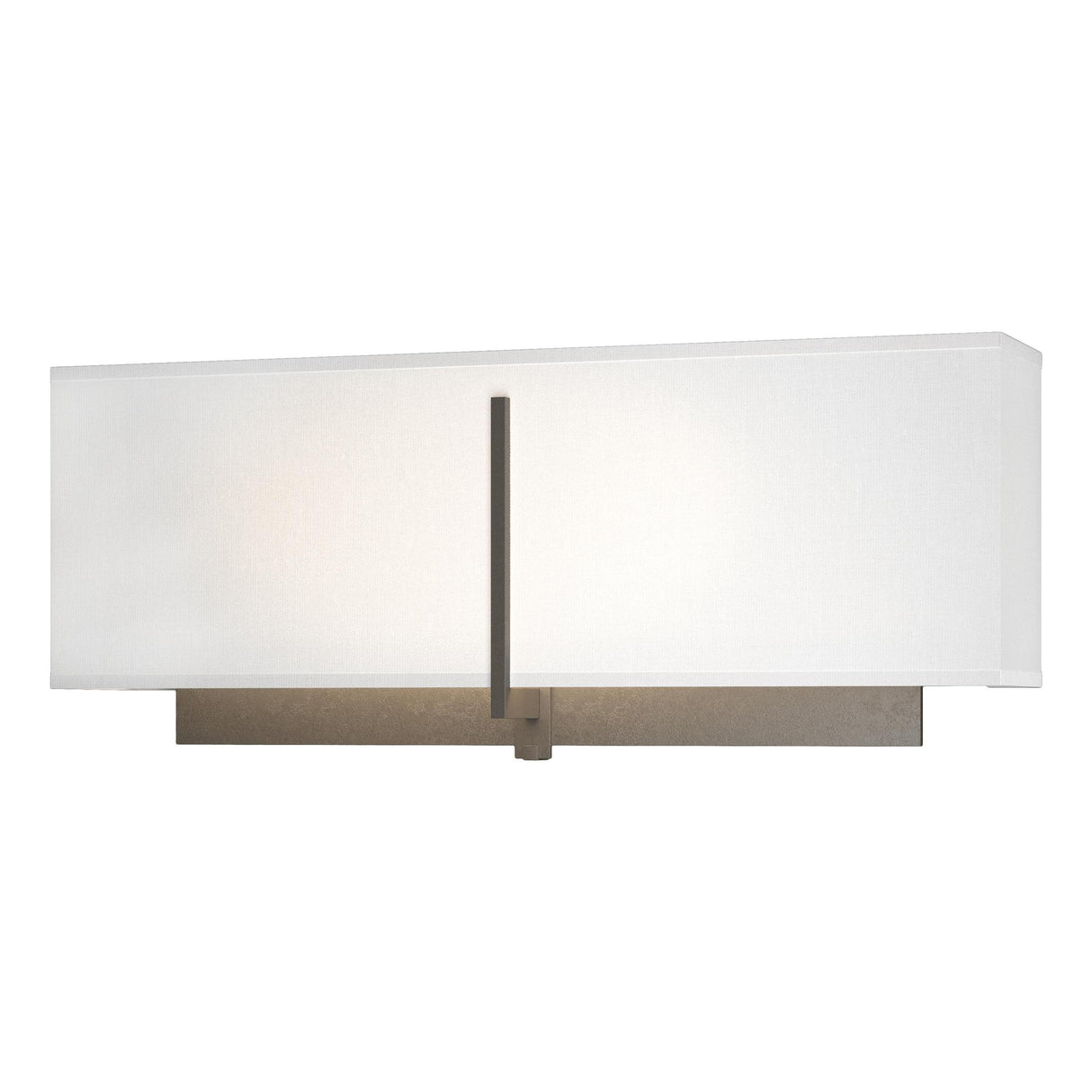 Hubbardton Forge 2014 Dark Smoke Natural Anna Shade (SF) Exos Rectangular Sconce