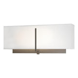 Hubbardton Forge 2014 Dark Smoke Natural Anna Shade (SF) Exos Rectangular Sconce