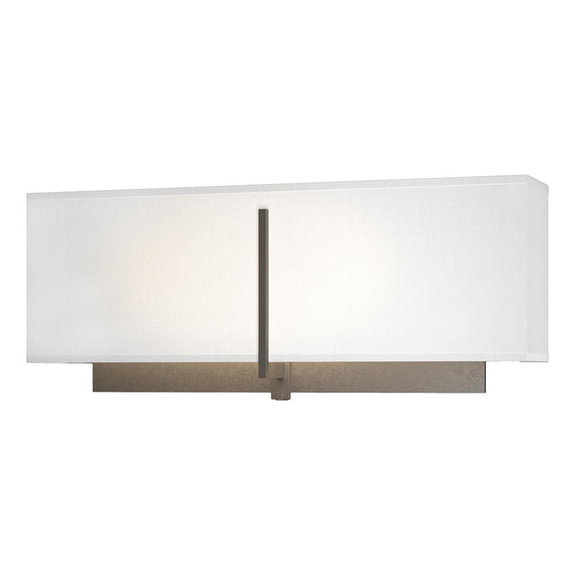 Hubbardton Forge 2014 Dark Smoke Natural Anna Shade (SF) Exos Rectangular Sconce