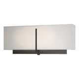 Hubbardton Forge 2014 Black Flax Shade (SE) Exos Rectangular Sconce