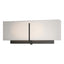 Hubbardton Forge 2014 Black Flax Shade (SE) Exos Rectangular Sconce