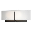 Hubbardton Forge 2014 Black Natural Anna Shade (SF) Exos Rectangular Sconce