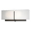 Hubbardton Forge 2014 Black Natural Anna Shade (SF) Exos Rectangular Sconce