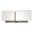 Hubbardton Forge 2014 Natural Iron Natural Anna Shade (SF) Exos Rectangular Sconce