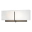 Hubbardton Forge 2014 Natural Iron Natural Anna Shade (SF) Exos Rectangular Sconce