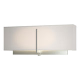 Hubbardton Forge 2014 Vintage Platinum Flax Shade (SE) Exos Rectangular Sconce