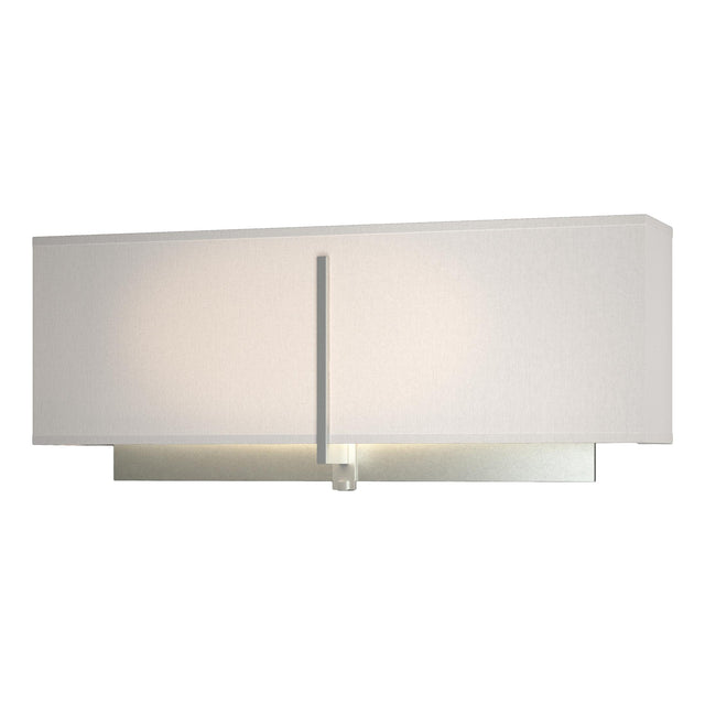 Hubbardton Forge 2014 Vintage Platinum Flax Shade (SE) Exos Rectangular Sconce