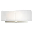 Hubbardton Forge 2014 Vintage Platinum Natural Anna Shade (SF) Exos Rectangular Sconce