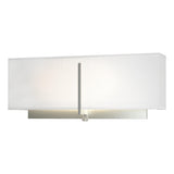 Hubbardton Forge 2014 Vintage Platinum Natural Anna Shade (SF) Exos Rectangular Sconce