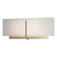 Hubbardton Forge 2014 Soft Gold Flax Shade (SE) Exos Rectangular Sconce