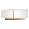 Hubbardton Forge 2014 Soft Gold Natural Anna Shade (SF) Exos Rectangular Sconce