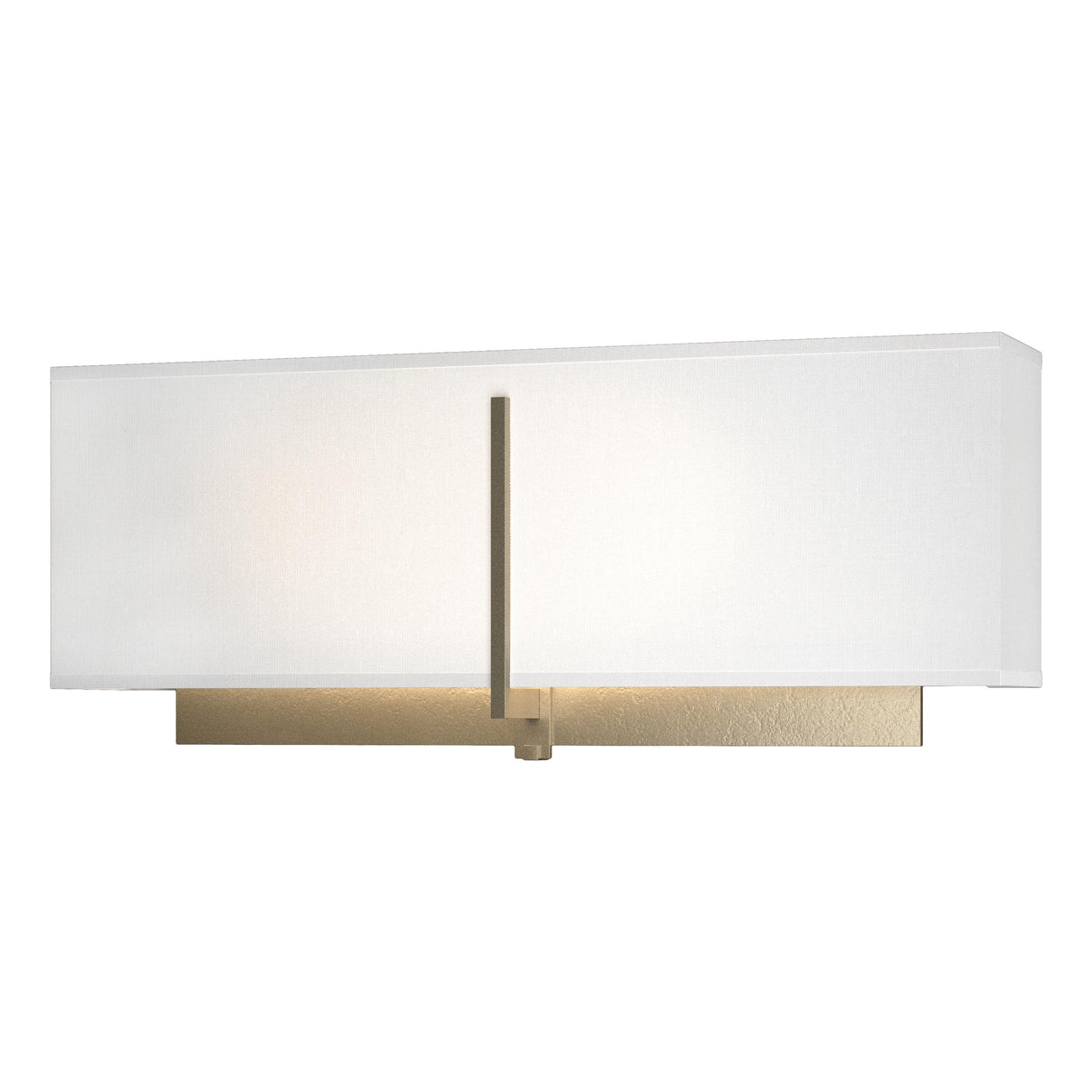 Hubbardton Forge 2014 Soft Gold Natural Anna Shade (SF) Exos Rectangular Sconce