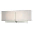 Hubbardton Forge 2014 Sterling Flax Shade (SE) Exos Rectangular Sconce