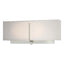 Hubbardton Forge 2014 Sterling Flax Shade (SE) Exos Rectangular Sconce