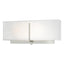 Hubbardton Forge 2014 Sterling Natural Anna Shade (SF) Exos Rectangular Sconce