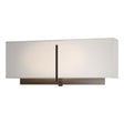 Hubbardton Forge 2014 Oil Rubbed Bronze Flax Shade (SE) Exos Rectangular Sconce