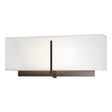Hubbardton Forge 2014 Oil Rubbed Bronze Natural Anna Shade (SF) Exos Rectangular Sconce