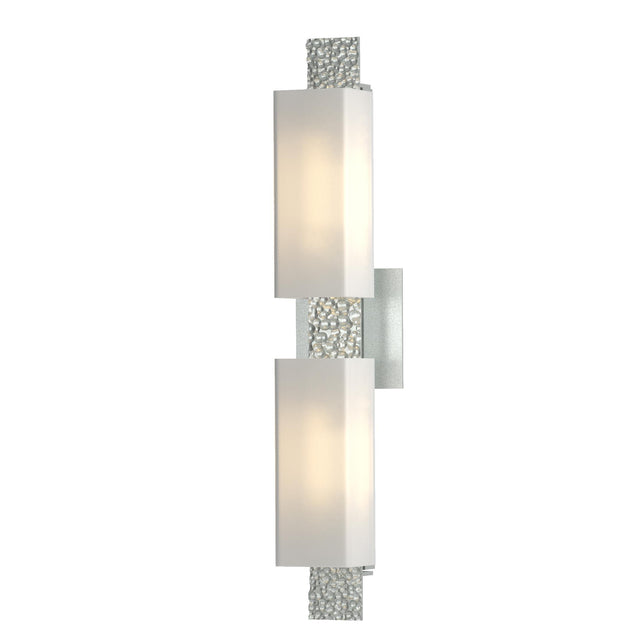 Hubbardton Forge 2014 Vintage Platinum Opal Glass (GG) Oceanus 2 Light Sconce