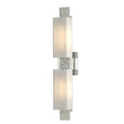 Hubbardton Forge 2014 Sterling Opal Glass (GG) Oceanus 2 Light Sconce