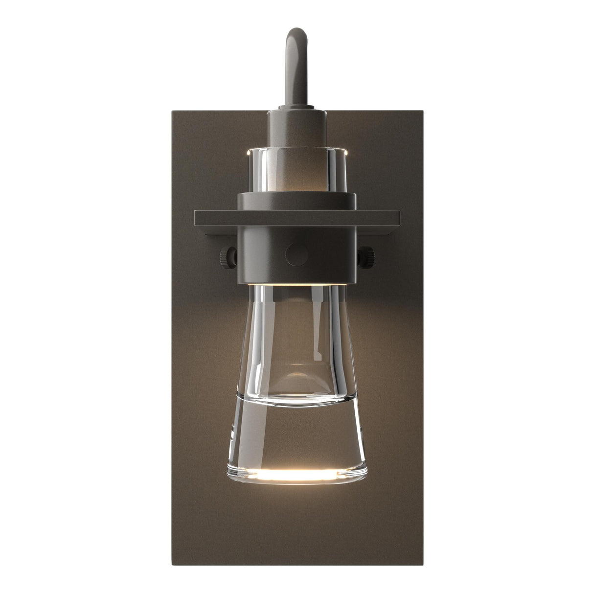 Hubbardton Forge 2012 Dark Smoke Clear Glass (ZM) Erlenmeyer Sconce