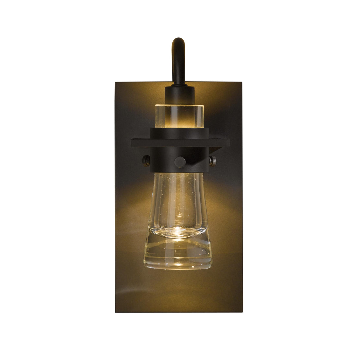 Hubbardton Forge 2012 Dark Smoke Clear Glass (ZM) Erlenmeyer Sconce