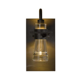 Hubbardton Forge 2012 Dark Smoke Clear Glass (ZM) Erlenmeyer Sconce