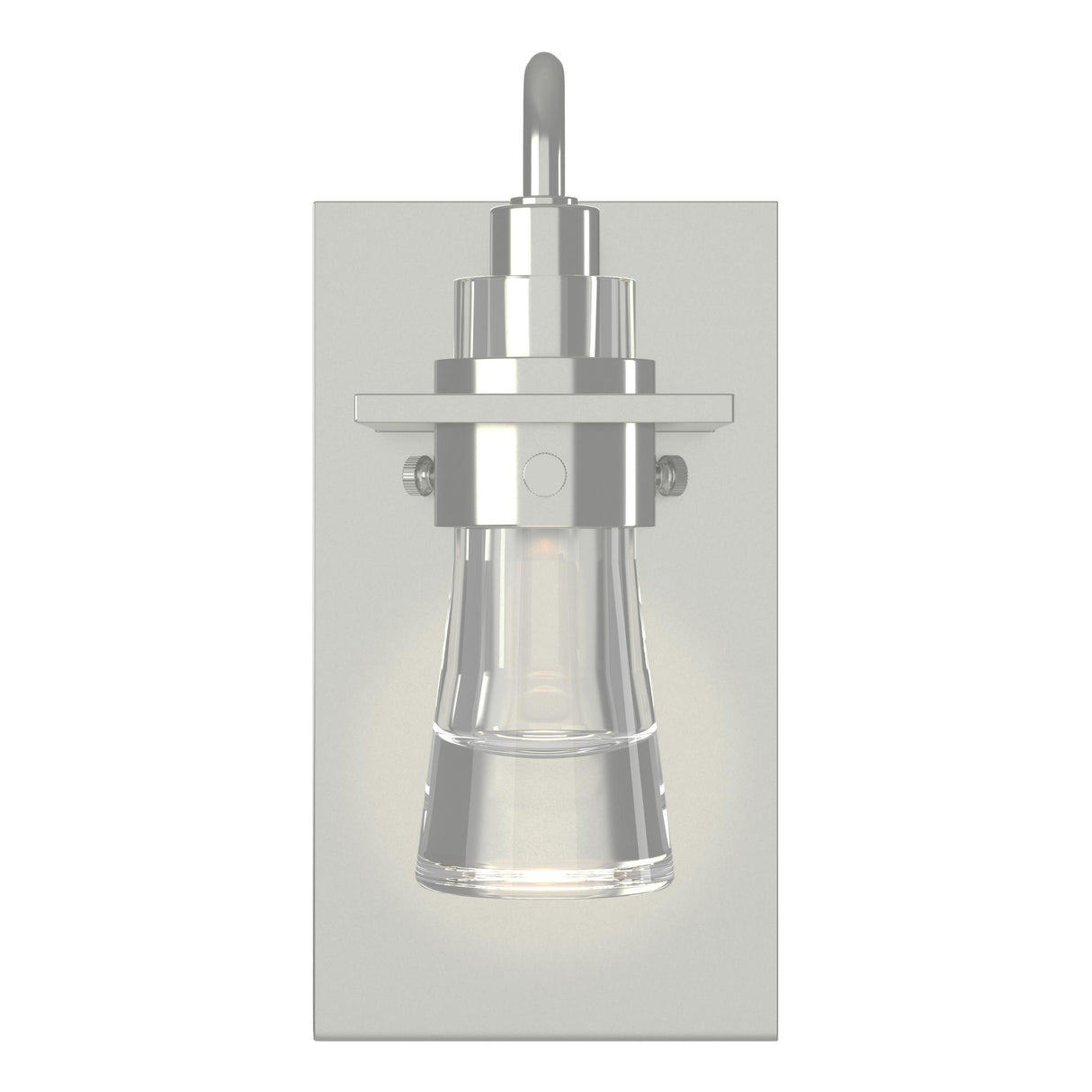 Hubbardton Forge 2012 Sterling Clear Glass (ZM) Erlenmeyer Sconce