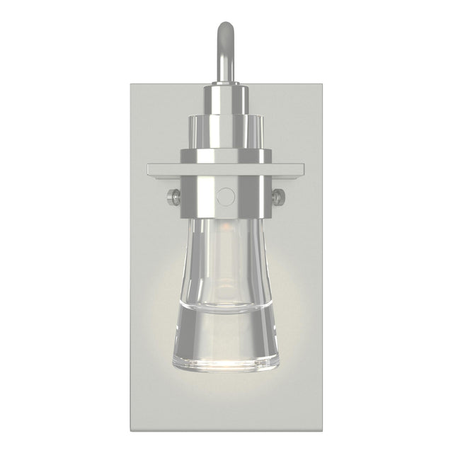 Hubbardton Forge 2012 Sterling Clear Glass (ZM) Erlenmeyer Sconce