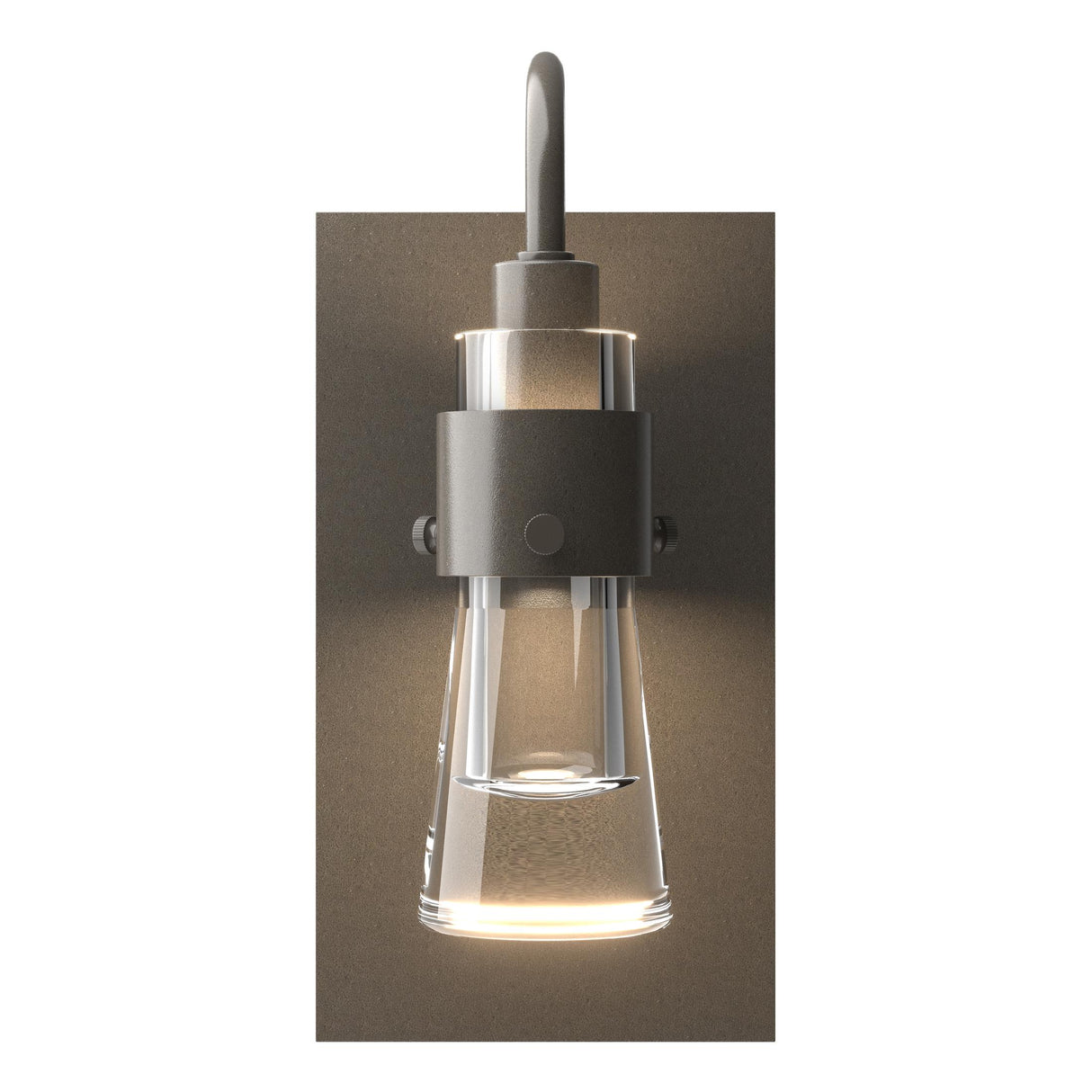 Hubbardton Forge 2012 Dark Smoke Clear Glass (ZM) Erlenmeyer ADA Sconce