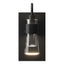 Hubbardton Forge 2012 Black Clear Glass (ZM) Erlenmeyer ADA Sconce