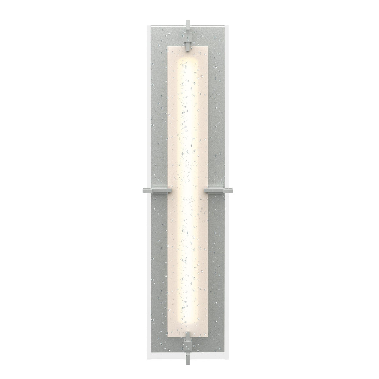 Hubbardton Forge 2013 Vintage Platinum Seeded Clear Glass (II) Ethos Large LED Sconce