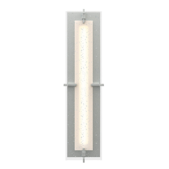Hubbardton Forge 2013 Vintage Platinum Seeded Clear Glass (II) Ethos Large LED Sconce