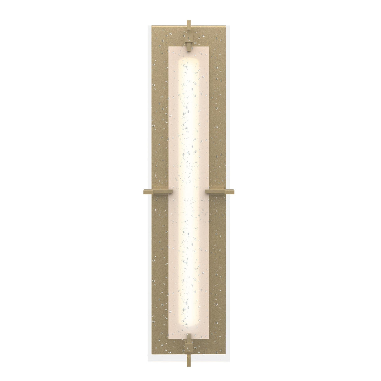 Hubbardton Forge 2013 Soft Gold Seeded Clear Glass (II) Ethos Large LED Sconce