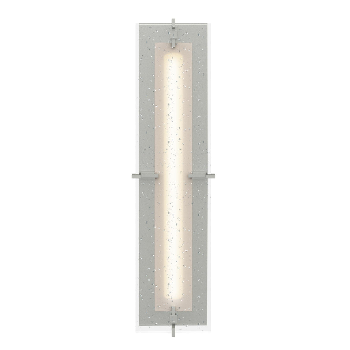 Hubbardton Forge 2013 Sterling Seeded Clear Glass (II) Ethos Large LED Sconce