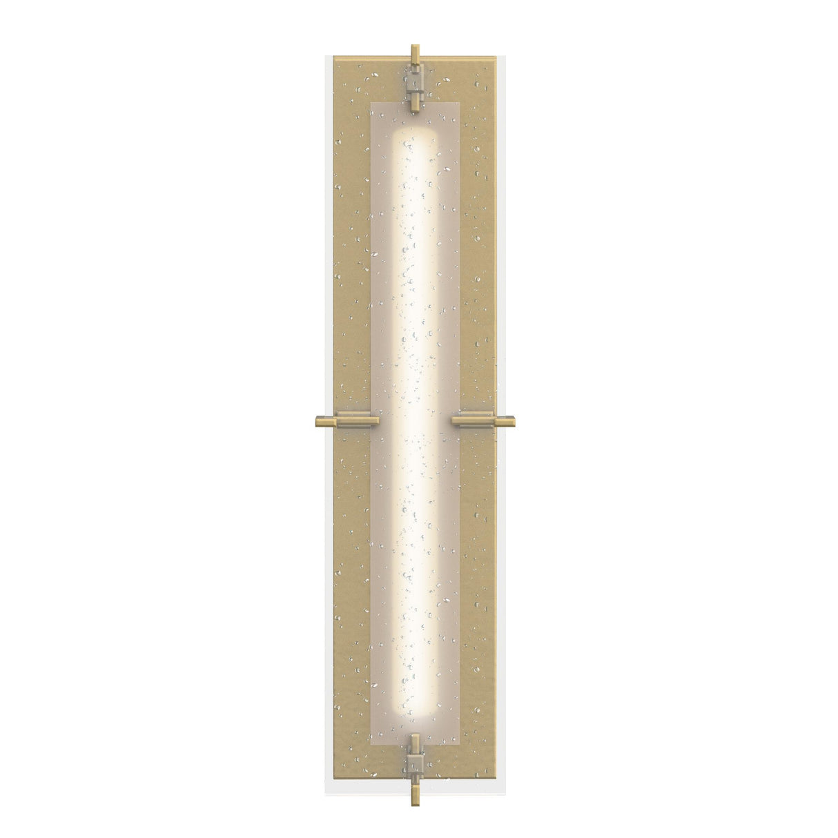 Hubbardton Forge 2013 Modern Brass Seeded Clear Glass (II) Ethos Large LED Sconce