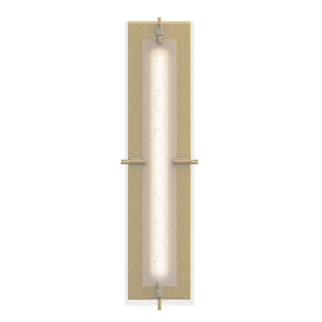 Hubbardton Forge 2013 Modern Brass Seeded Clear Glass (II) Ethos Large LED Sconce