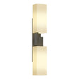 Hubbardton Forge 2012 Dark Smoke Opal Glass (GG) Ondrian 2 Light Sconce