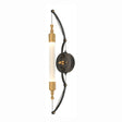 Hubbardton Forge 2016 Black with Brass Accents Clear Glass with Frosted Diffuser (YE) Otto Sconce