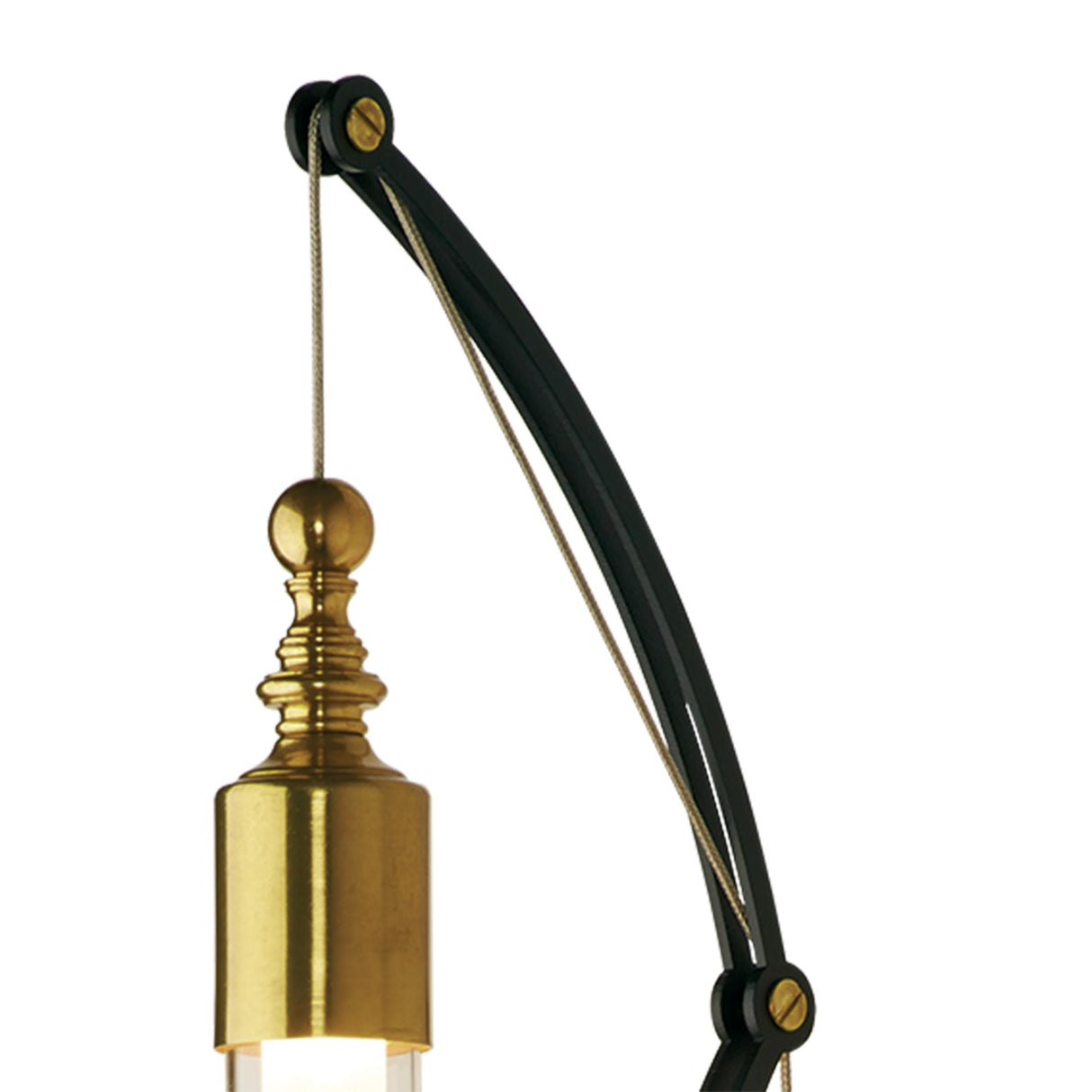 Hubbardton Forge 2016 Black with Brass Accents Clear Glass with Frosted Diffuser (YE) Otto Sconce