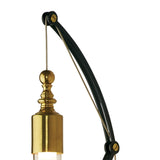 Hubbardton Forge 2016 Black with Brass Accents Clear Glass with Frosted Diffuser (YE) Otto Sconce