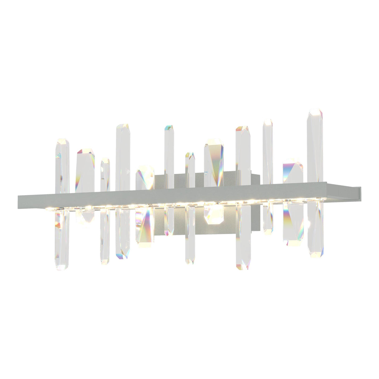 Hubbardton Forge 2017 Vintage Platinum Crystal Solitude LED Sconce