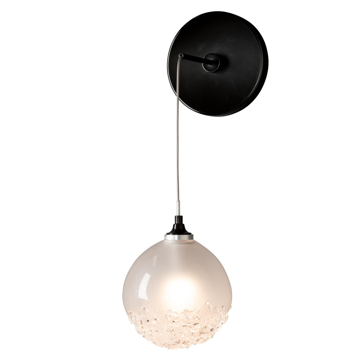 Hubbardton Forge 2023 Ink Frosted Glass (FD) Fritz Globe Low Voltage Sconce