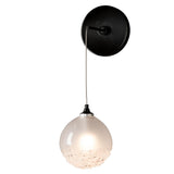 Hubbardton Forge 2023 Ink Frosted Glass (FD) Fritz Globe Low Voltage Sconce