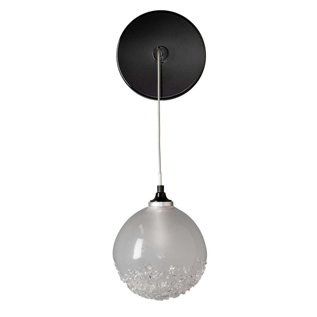 Hubbardton Forge 2023 Ink Frosted Glass (FD) Fritz Globe Low Voltage Sconce