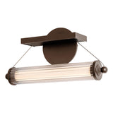 Hubbardton Forge 2021 Bronze Black Wood Clear Glass (ZM) Libra LED Sconce