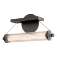 Hubbardton Forge 2021 Natural Iron Black Wood Clear Glass (ZM) Libra LED Sconce