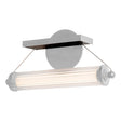 Hubbardton Forge 2021 Vintage Platinum Black Wood Clear Glass (ZM) Libra LED Sconce